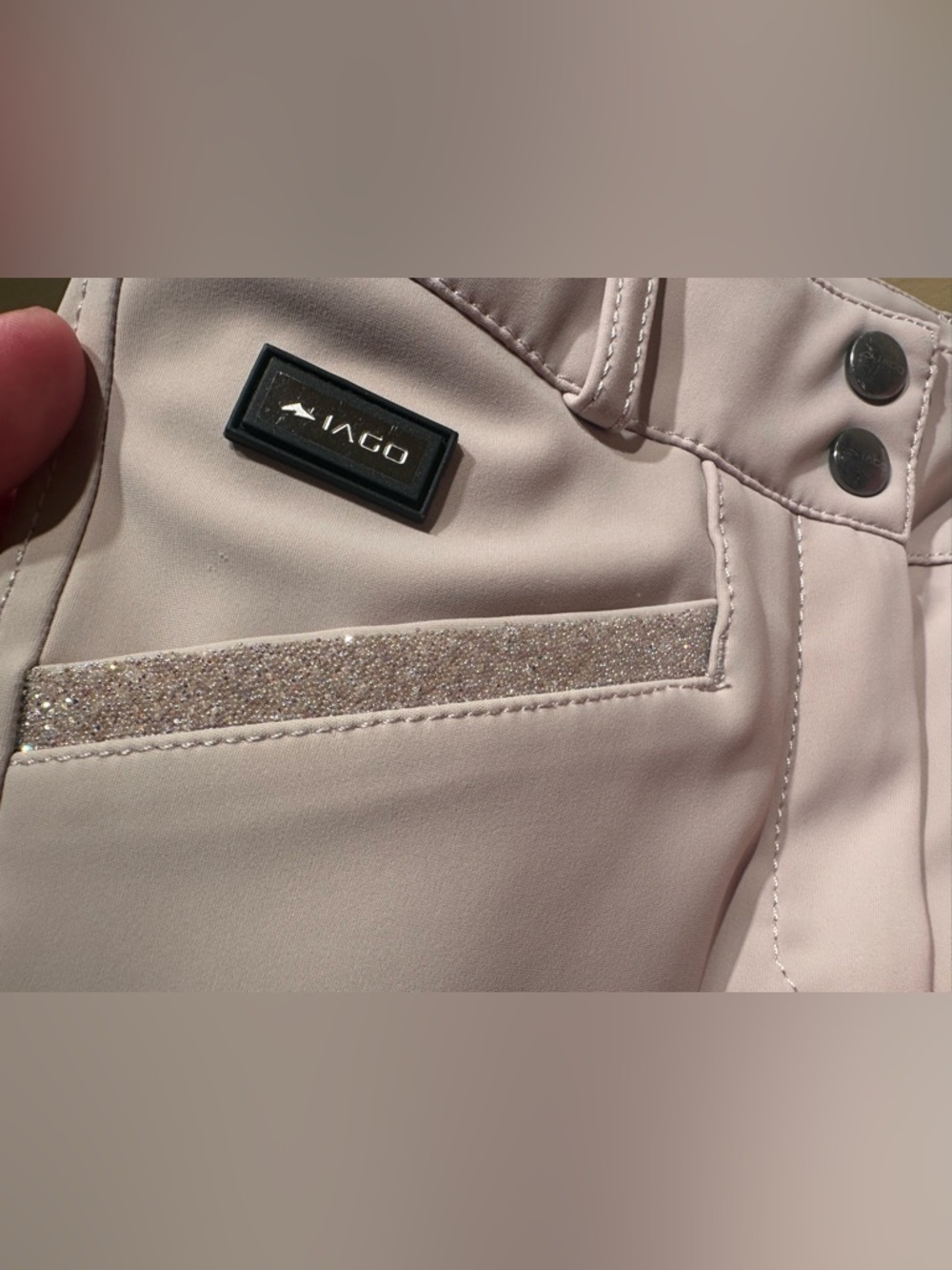 Iago Italia Equestrian Riding Show Breeches, Tan, Size 24, Excellent Condition! - Picture 5 of 14